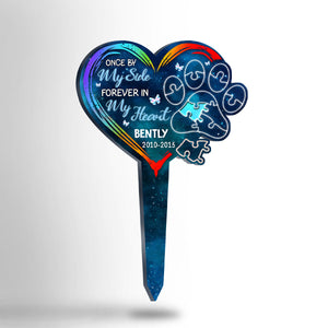 Once By My Side Forever In My Heart - Personalized Garden Stake.