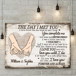You Complete Me - Personalized Horizontal Canvas.