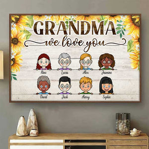 We Love You - Personalized Horizontal Poster.