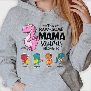 This Rawsome Nanasaurus Belongs To These Kids - Gift For Mom, Grandma - Personalized Unisex T-shirt, Hoodie