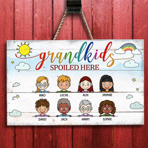 Grandkids Spoiled - Personalized Rectangle Sign.