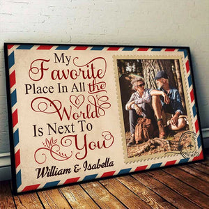I Adore Staying Next To You - Personalized Horizontal Poster.