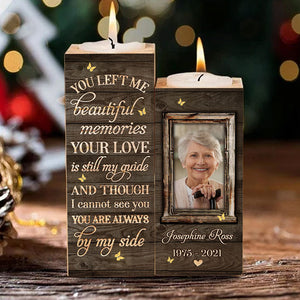 You're Always By My Side - Upload Image, Personalized Candle Holder.