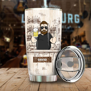 Building My Dad Bod One Beer At A Time - Gift For Dad, Grandpa - Personalized Tumbler