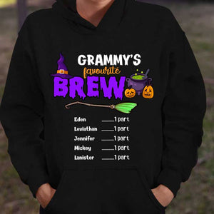 Grandma's Favorite Brew - Personalized Unisex T-Shirt, Halloween Ideas..