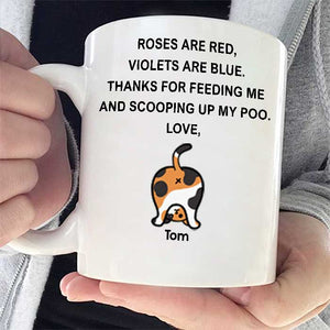 Thanks For Scooping Up Our Poo - Funny Personalized Cat Mug.