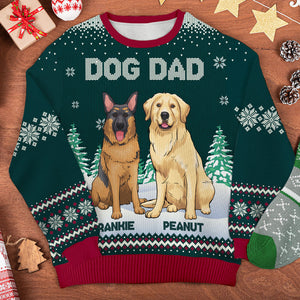 Happy Woofmas To The Best Dog Mom - Personalized All-Over-Print Sweatshirt.