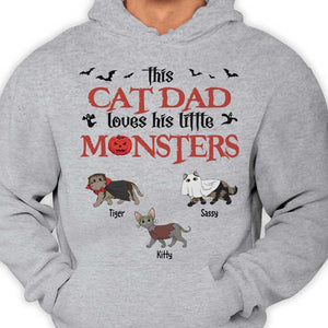 This Cat Mom, Dad Loves Little Monsters  - Personalized Unisex T-Shirt.