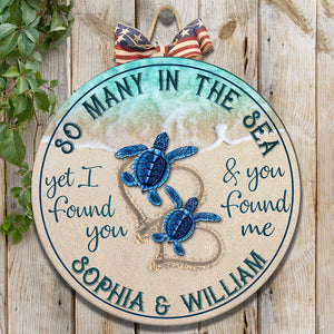 So Many In The Sea I Found You - Personalized Door Sign.