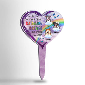 Rainbow Bridge - Dog Memorial - Personalized Garden Stake.