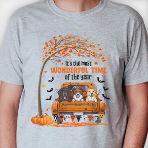Halloween For Dogs - It's The Most Wonderful Time Of The Year - Personalized Unisex T-Shirt, Halloween Ideas.