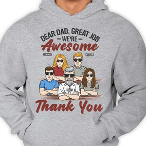 Dear Dad We're Awesome - Personalized Unisex T-shirt, Hoodie - Gift For Dad