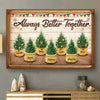 Not Sisters By Blood But Sisters By Heart - Personalized Horizontal Poster