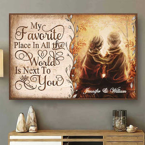 My Favorite Place Is Next To You - Personalized Horizontal Poster.