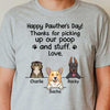 Happy Pawther's Day Thanks For Picking Up Our Poop - Personalized Unisex T-Shirt, Father's Day Gift, Custom Gift For Pet Lovers
