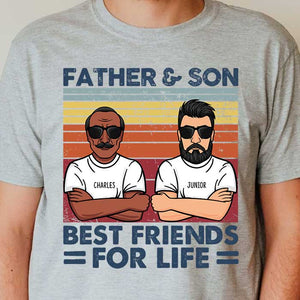 Father & Son, Best Friends For Life - Personalized Unisex T-Shirt.