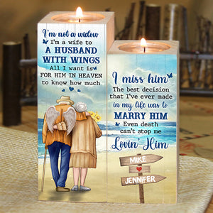 The Best Decision That I've Ever Made In My Life Was To Marry My Husband - Gift For Couples, Personalized Candle Holder.