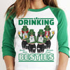 T-shirt raglan unisexe personnalisé pour la Saint-Patrick, cadeau pour les amis de la bière