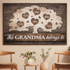 This Grandma Belongs To These Kids - Personalized Horizontal Poster