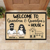 Welcome To Grandma and Grandpa's House - Personalized Decorative Mat