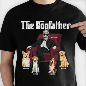 The Dog Father Dog Dad In Suit - Gift for Dog Dad - Personalized Unisex T-Shirt, Hoodie