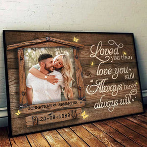 Love You Still - Upload Image, Gift For Couples, Husband Wife - Personalized Horizontal Poster.