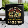 The Fishing Legend - Gift For Dad - Personalized Black Mug