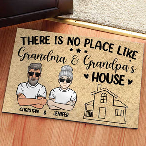 There's No Place Like - Personalized Decorative Mat.