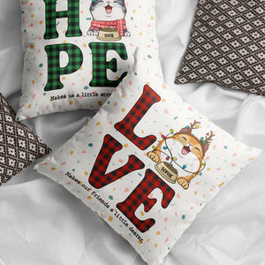 Hope, Joy, Love And Peace - Personalized Pillow Case.