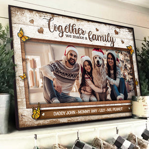 Together We Make A Family - Personalized Horizontal Poster.