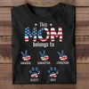 This Mama Belongs To These Kids - Gifts For 4th Of July - Personalized Unisex T-Shirt