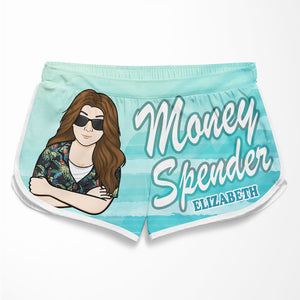 Money Maker Money Spender - Personalized Couple Beach Shorts - Gift For Couples, Husband Wife