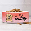 Pink Coral, Gift For Dog Lovers - Personalized Custom Ceramic Dog Bowls