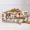 Cheetah Skin, Gift For Dog Lovers - Personalized Custom Ceramic Dog Bowls
