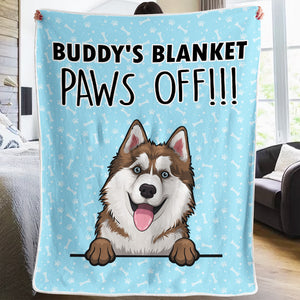 Paws Off - It's My Blanket - Gift For Dog Lovers - Personalized Blanket.