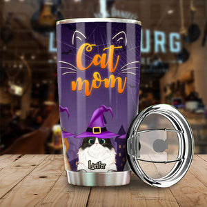 Halloween Is Better With Cats - Personalized Tumbler.