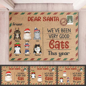Dear Santa We've Been Very Good Cats - Personalized Decorative Mat.