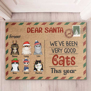Dear Santa We've Been Very Good Cats - Personalized Decorative Mat.