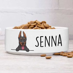 Solid Color, Gift For Dog Lovers - Personalized Custom Dog Bowls.