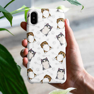 Colorful Paw - Gift For Cat Lovers - Personalized Phone Case.