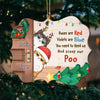 Naughty Cats Behind The Door - Personalized Custom Benelux Shaped Wood Christmas Ornament