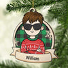 Cool Kids Celebrate Christmas - Personalized Custom Wood Shaped Christmas Ornament