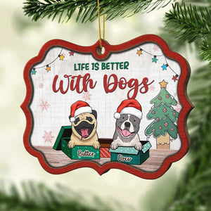 Life Is Better With Fur Babies - Personalized Shaped Ornament.