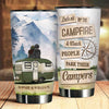 Sit By The Campfire & Watch People Park Their Campers - Gift For Couples, Husband Wife, Personalized Tumbler