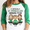 Équipe officielle de buveurs de la Saint-Patrick - T-shirt raglan unisexe personnalisé pour la Saint-Patrick