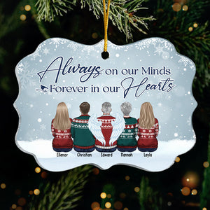 Although You Can't See Us, We're Always With You - Memorial Personalized Custom Ornament - Acrylic Benelux Shaped - Christmas Sympathy Gift For Family Members