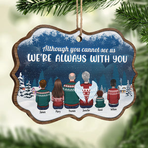 We're Always With You - Personalized Custom Benelux Shaped Wood Christmas Ornament - Memorial Gift, Sympathy Gift, Christmas Gift