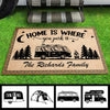 Home Is Where You Park It - Personalized Decorative Mat