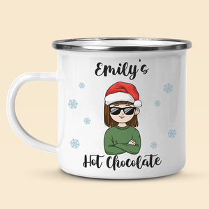 Kid's Christmas Hot Chocolate - Kid Personalized Hot Chocolate Mug, Cup - Christmas Gift For Birthday Party Favors, Birthday Gift