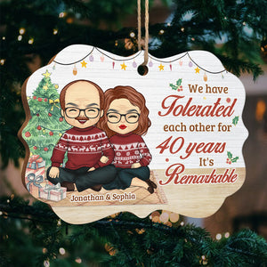We Have Tolerated Each Other - Personalized Custom Benelux Shaped Wood Christmas Ornament - Gift For Couple, Husband Wife, Anniversary, Engagement, Wedding, Marriage Gift, Christmas Gift